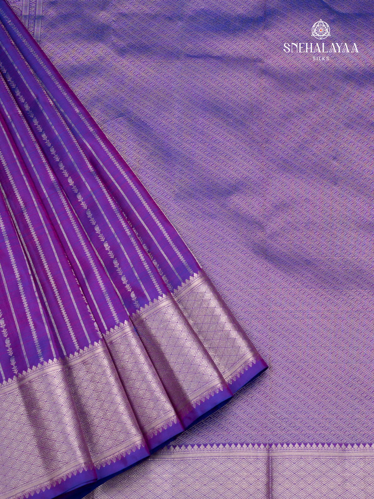 Violet Kanjivaram Silk Saree